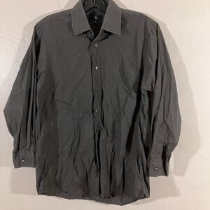 Calvin Klein Dress Shirt Dark‎ Grey Long Sleeve Button Up